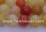 CRO1163 15.5 inches 10mm round golden silk jade beads wholesale