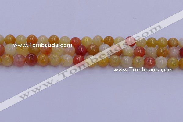 CRO1163 15.5 inches 10mm round golden silk jade beads wholesale