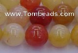 CRO1165 15.5 inches 14mm round golden silk jade beads wholesale