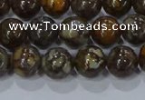 CRO1172 15.5 inches 8mm round fire lace opal gemstone beads