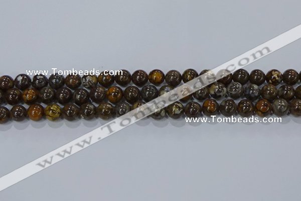 CRO1172 15.5 inches 8mm round fire lace opal gemstone beads