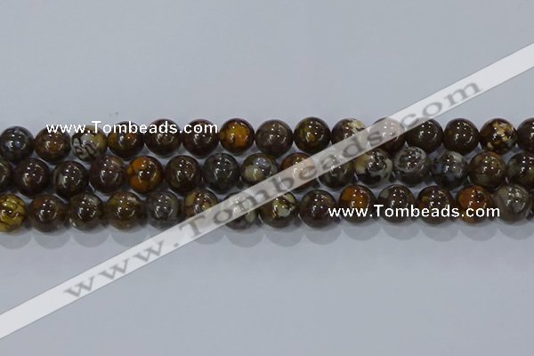 CRO1174 15.5 inches 12mm round fire lace opal gemstone beads