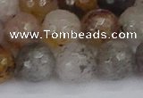 CRO1199 15.5 inches 12mm faceted round mixed lodalite quartz beads