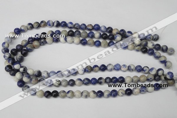 CRO120 15.5 inches 8mm round sodalite gemstone beads wholesale