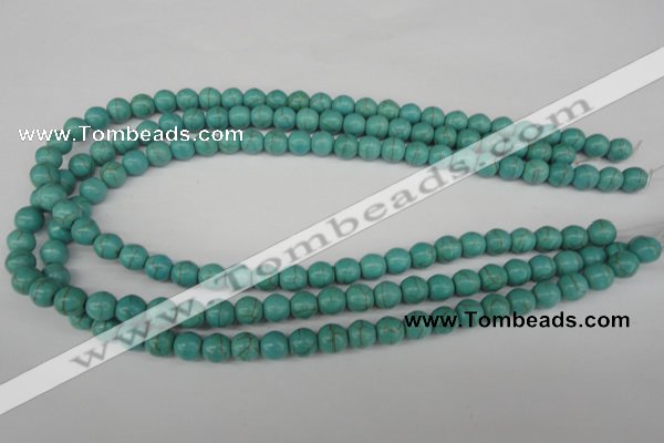 CRO133 15.5 inches 8mm round synthetic turquoise beads wholesale