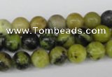 CRO134 15.5 inches 8mm round yellow turquoise beads wholesale