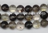 CRO160 15.5 inches 8mm round watermelon black beads wholesale