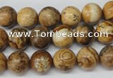 CRO181 15.5 inches 10mm round picture jasper beads wholesale