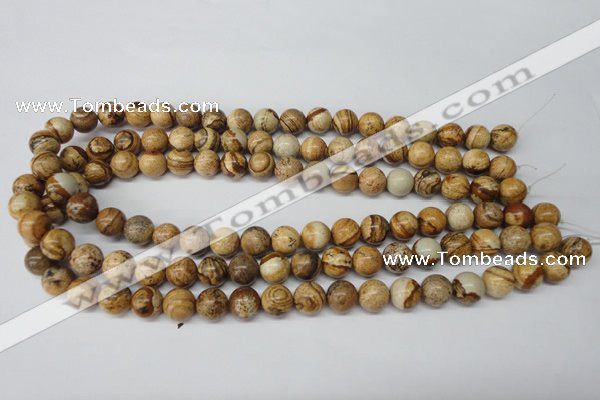 CRO181 15.5 inches 10mm round picture jasper beads wholesale