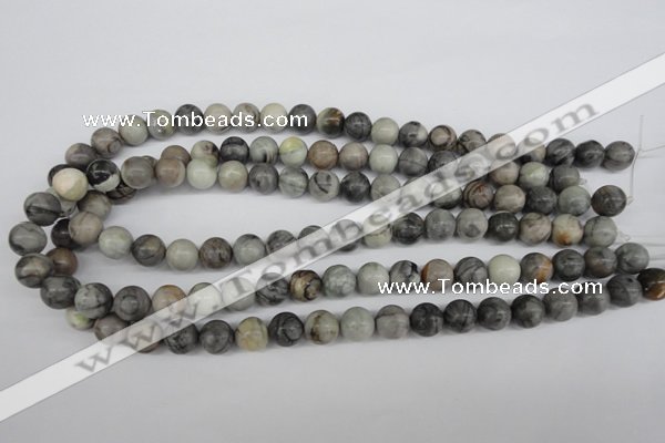 CRO184 15.5 inches 10mm round grey picasso jasper beads wholesale