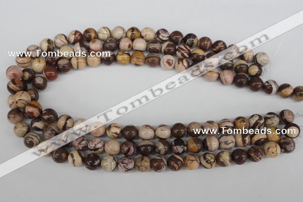 CRO187 15.5 inches 10mm round zebra jasper beads wholesale