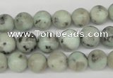 CRO189 15.5 inches 10mm round sesame jasper beads wholesale