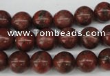 CRO193 15.5 inches 10mm round sesame red jasper beads wholesale