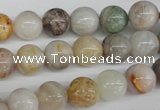 CRO199 15.5 inches 10mm round bamboo leaf agate beads wholesale