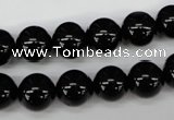 CRO203 15.5 inches 10mm round black agate beads wholesale