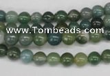 CRO22 15.5 inches 6mm round moss agate gemstone beads wholesale