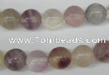 CRO235 15.5 inches 10mm round rainbow fluorite beads wholesale