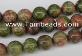 CRO242 15.5 inches 10mm round unakite gemstone beads wholesale