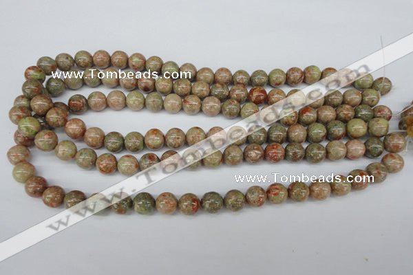 CRO243 15.5 inches 10mm round Chinese unakite beads wholesale