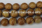 CRO249 15.5 inches 10mm round grain stone beads wholesale