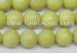 CRO290 15.5 inches 12mm round lemon jade beads wholesale