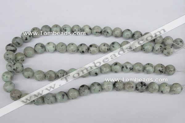 CRO314 15.5 inches 12mm round kiwi stone beads wholesale