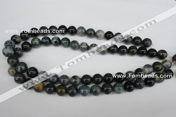 CRO315 15.5 inches 12mm round moss agate beads wholesale