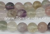 CRO381 15.5 inches 14mm round rainbow fluorite beads wholesale