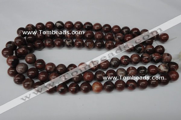 CRO382 15.5 inches 14mm round red picture jasper beads wholesale