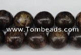 CRO387 15.5 inches 14mm round bronzite gemstone beads wholesale