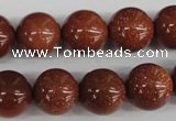 CRO394 15.5 inches 14mm round goldstone beads wholesale