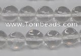 CRO396 15.5 inches 14mm round white crystal beads wholesale