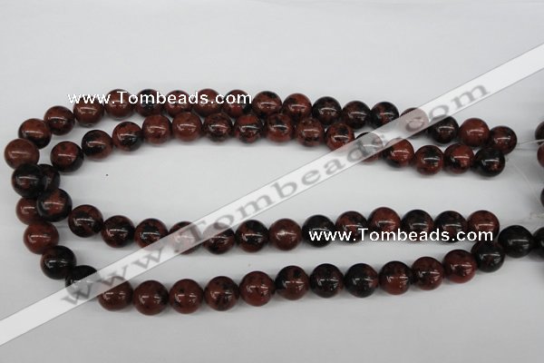 CRO398 15.5 inches 14mm round mahogany obsidian beads wholesale