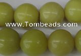 CRO401 15.5 inches 14mm round lemon jade beads wholesale