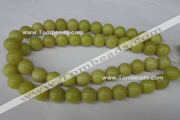 CRO401 15.5 inches 14mm round lemon jade beads wholesale