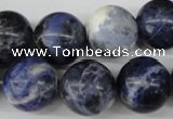 CRO405 15.5 inches 14mm round sodalite gemstone beads wholesale