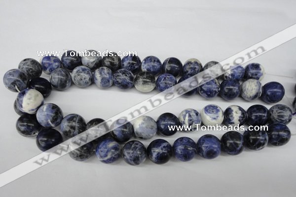 CRO405 15.5 inches 14mm round sodalite gemstone beads wholesale