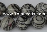 CRO408 15.5 inches 14mm round black water jasper beads wholesale