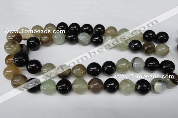 CRO437 15.5 inches 16mm round agate gemstone beads wholesale