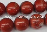 CRO448 15.5 inches 16mm round red jasper beads wholesale