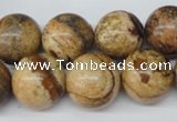 CRO450 15.5 inches 16mm round picture jasper beads wholesale