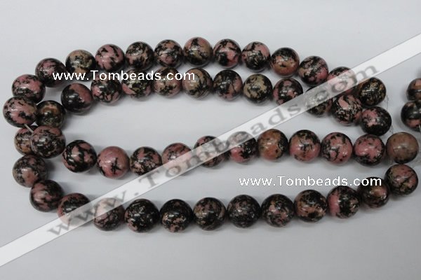 CRO452 15.5 inches 16mm round rhodonite gemstone beads wholesale