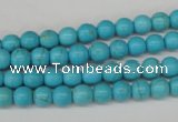 CRO47 15.5 inches 6mm round synthetic turquoise beads wholesale