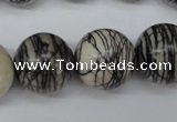 CRO484 15.5 inches 18mm round black water jasper beads wholesale