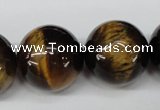 CRO535 15.5 inches 20mm round yellow tiger eye beads wholesale