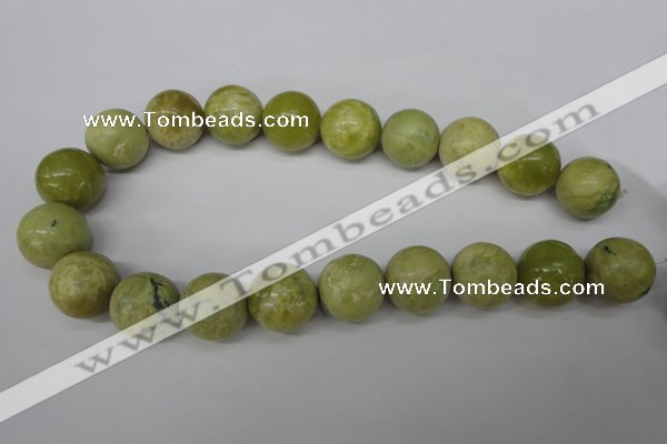 CRO541 15.5 inches 20mm round yellow howlite turquoise beads wholesale