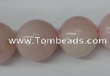 CRO545 15.5 inches 20mm round rose quartz beads wholesale