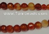 CRO700 15.5 inches 6mm – 14mm faceted round red agate beads