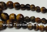 CRO710 15.5 inches 6mm – 14mm faceted round yellow tiger eye beads