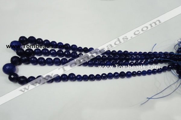 CRO715 15.5 inches 6mm – 14mm faceted round candy jade beads